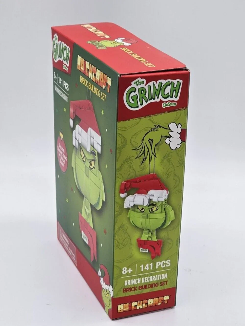 Brickcraft The Grinch Decoration Christmas Brick Building Set 141 Pc & Stand